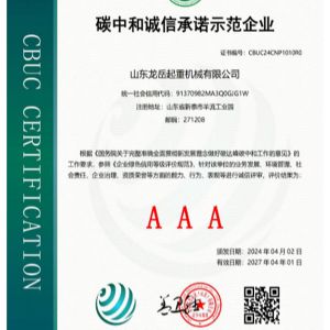 碳中和誠信承諾示范企業證書